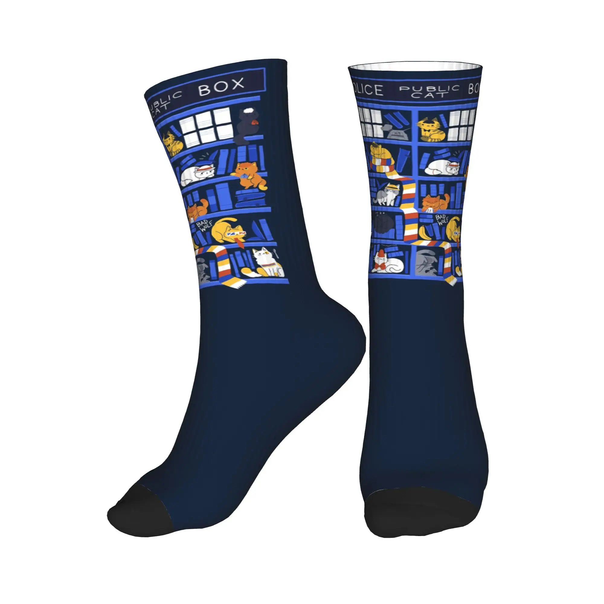 

Носки All Seasons Library Box Who Sport средней длины, влагоотводящие, в стиле хип-хоп, для мужчин и женщин