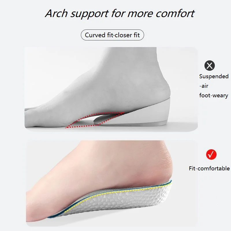 Height-Increasing Insoles with Arch Support