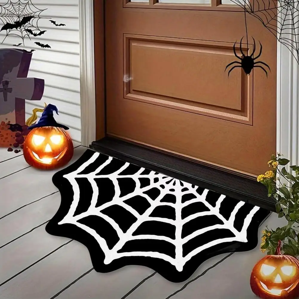 Water Absorbent Bath Mat Halloween Bathroom Rug Floor Mat with Water Absorbent Plush Construction Anti-slip Bottom for Halloween