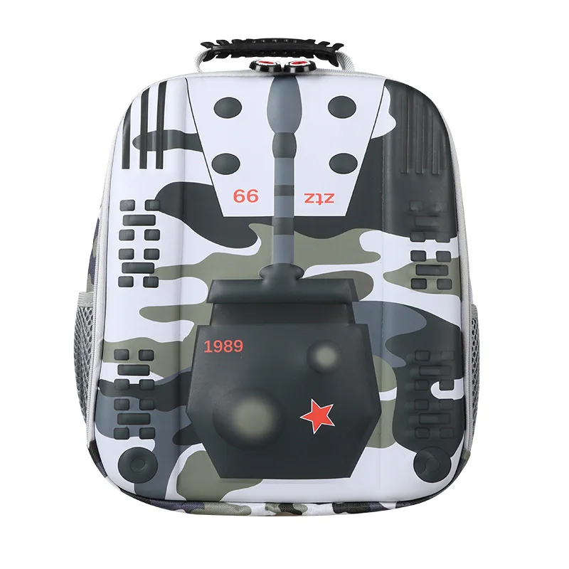 Children Backpack Trend Cool Boys Tank Camouflage Backpack Kindergarten Freshman Schoolbags