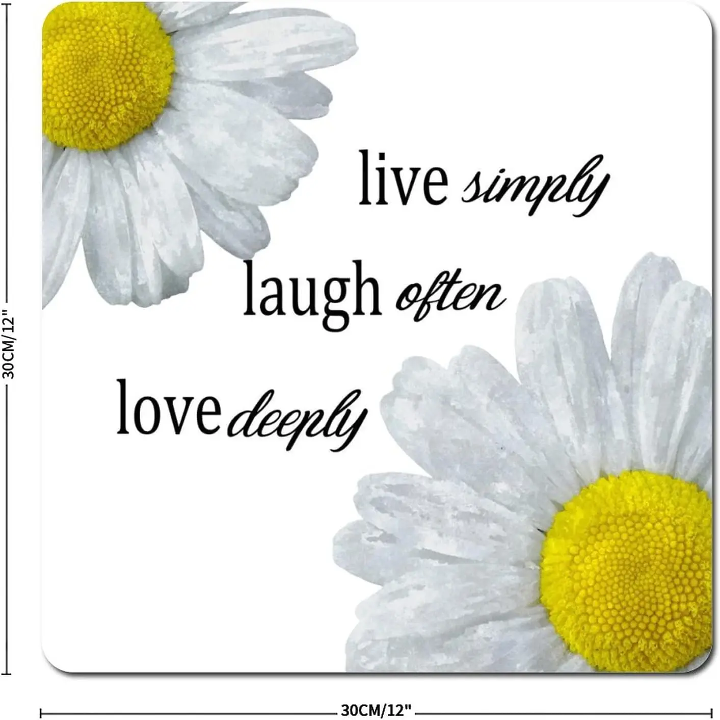 Blooming White Daisy Tin Sign Live Simple Laugh Often Metal Plaque Flower Shop Garden Sign Decor Aluminum Sign Southern