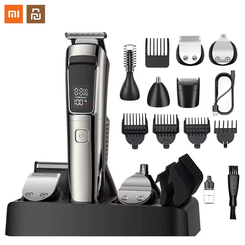 

Xiaomi Youpin Professional Waterproof Hair Clipper Men Rechargeable Cordless Electric Razor 6 in 1 Multifunctional Hair Trimmer