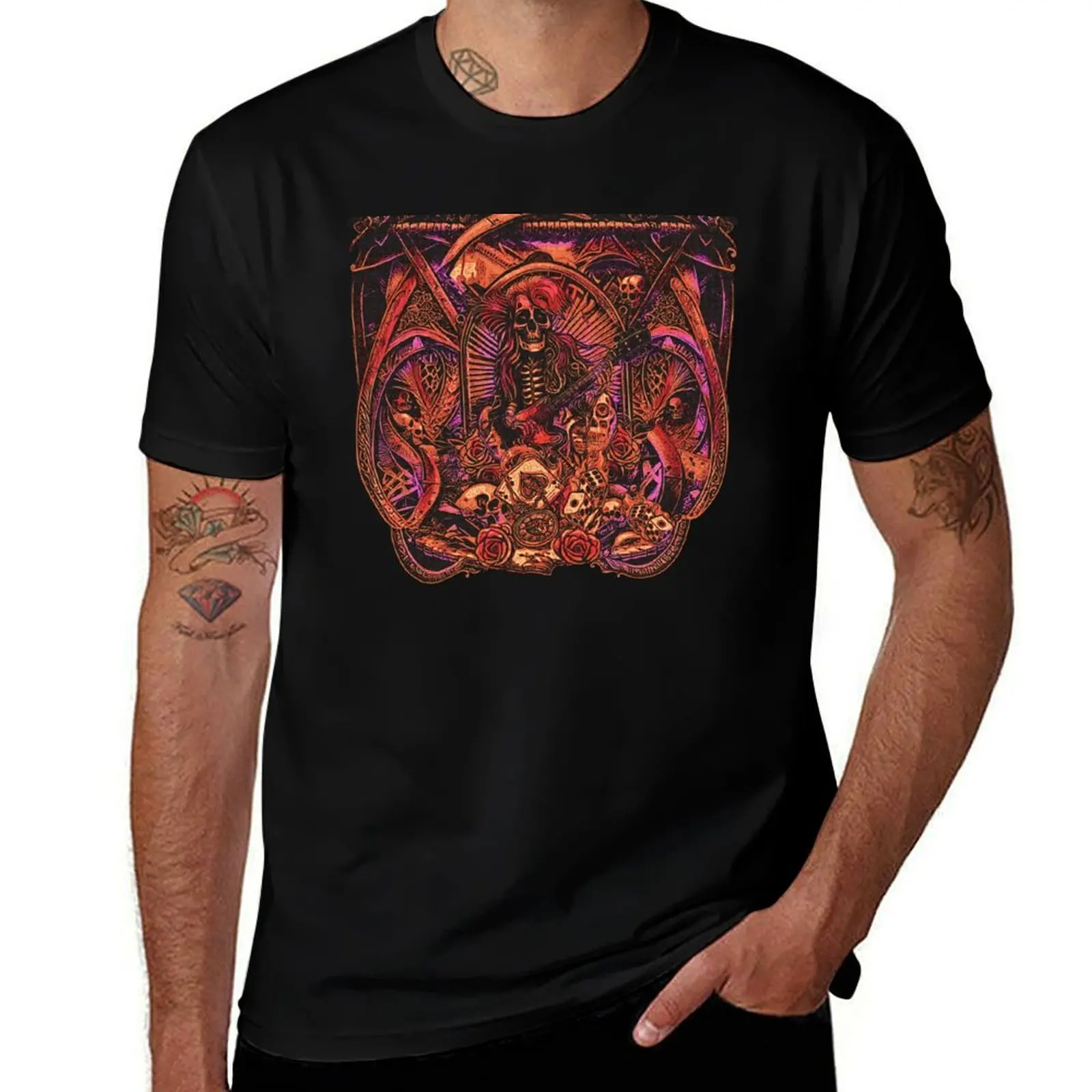 

Rock And Roll Till We Die v3 halftone grunge T-Shirt oversized graphic tee Blouse anime funny t shirts for men