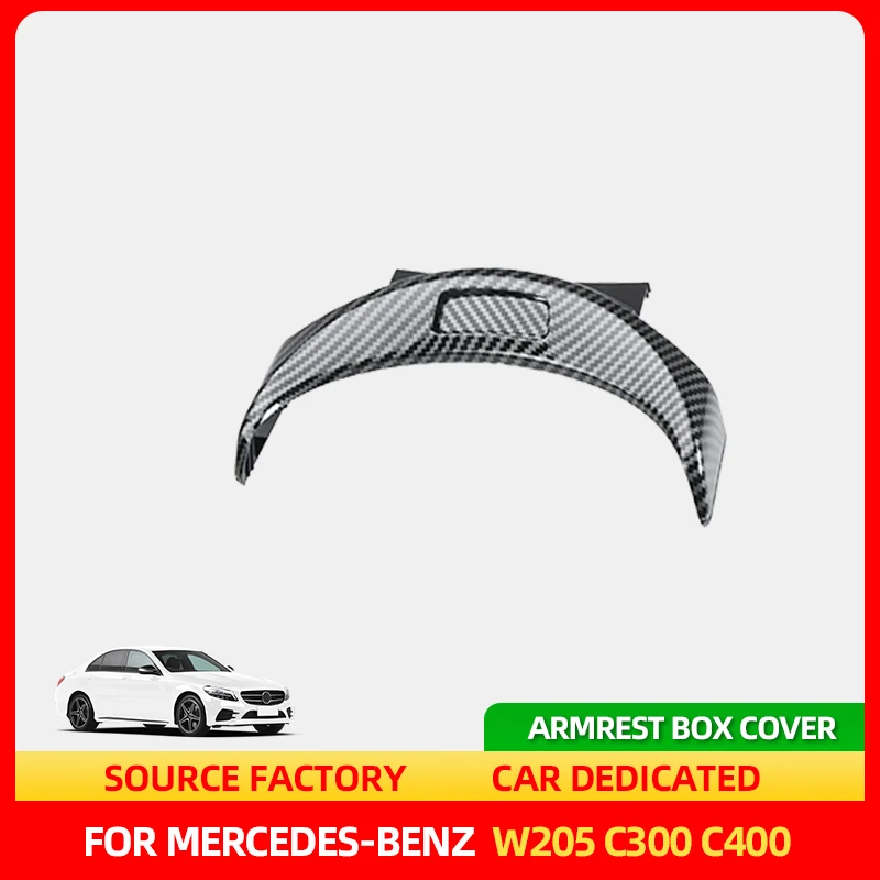 

Interior Stickers Car Center Console Armrest Cover Button Central Storage Box Switch For Mercedes BENZ C Class W205 C300 C400 GL