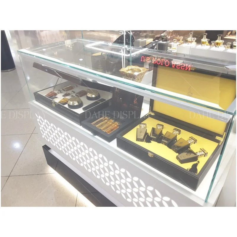 custom.2.5*2.5M 3*3*5M 10X12 12*12 Ft Perfume Kiosk Perfume Kiosk Decore Accessories Retail Booth Kiosk Perfume