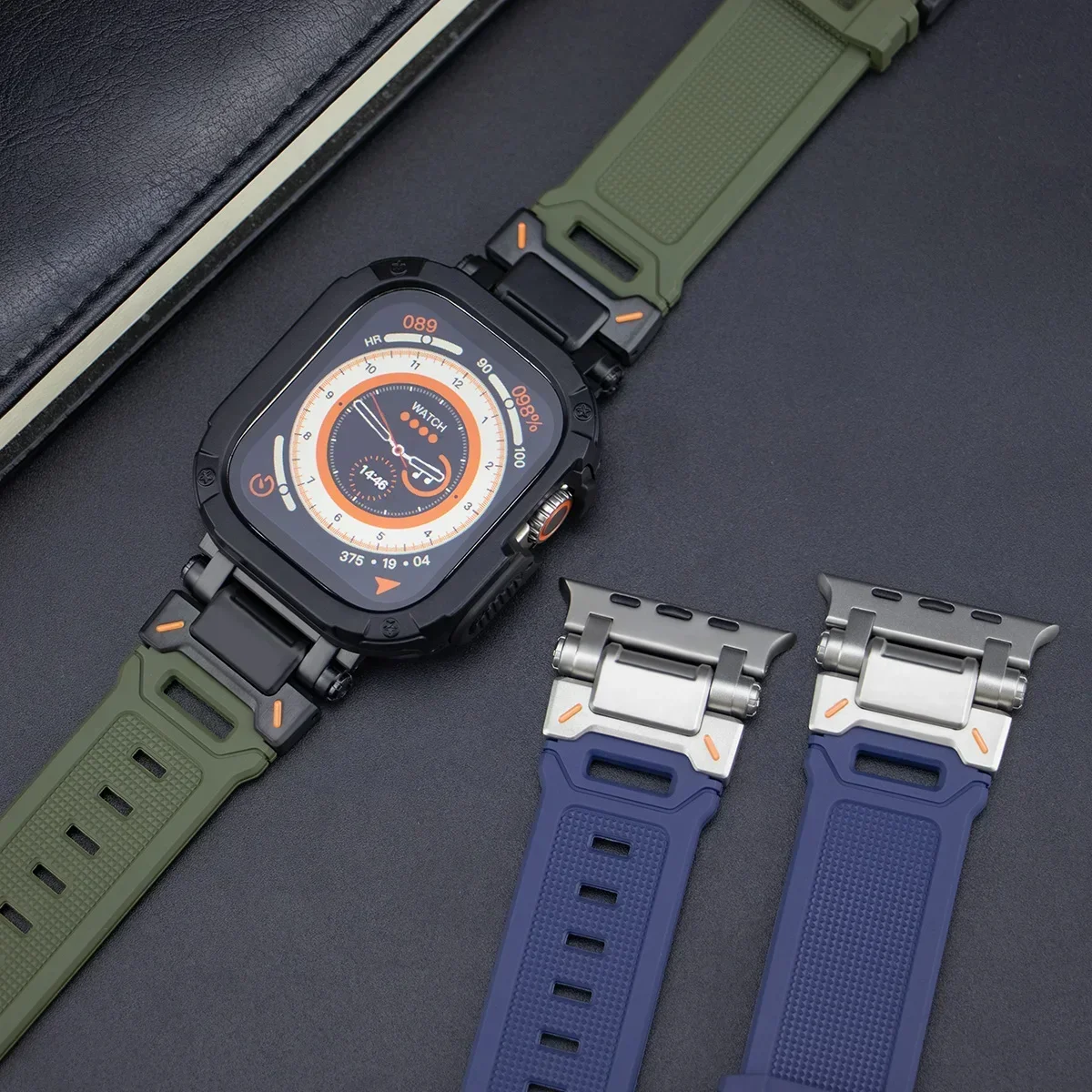 Ремешок + чехол для Apple Watch Band S10 46 мм 44/45/49 мм Защитный чехол из ТПУ, браслет для IWatch Series 10 9 8 7 6 5 4 Ultra 2