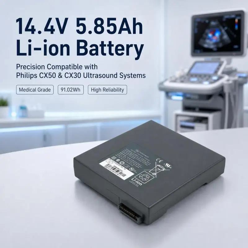 14.4V 5.85Ah Replacement Li-ion Battery Pack Compatible with P hilips CX50 CX30 Portable Medical Ultrasound System