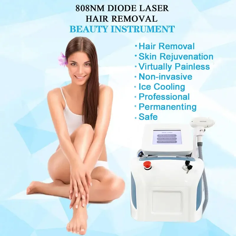 Beauty Salon Equipment Diodo 808 NM Portatil Laser Para La Melasma 755 1064 Depilacion Medical Diodenlaser Portable