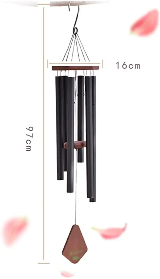 Clearance Hanging Bell Garden Chimes Outdoor Wind Chimes Decorated Hanging Aluminum Tube Memorial Wind Bell Ornament (Color : B)