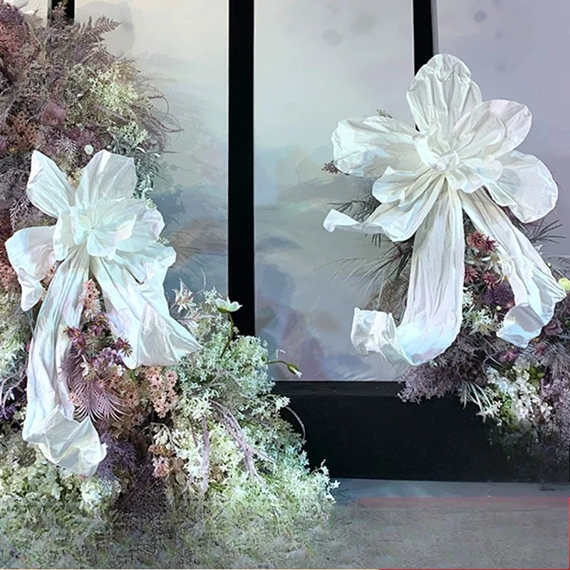 3Pcs 75x145cm Handmade Wrinkled Paper Giant Floral Material Wedding Props Background Decor Diy Paper Flowers Peony Crepe Paper view 3