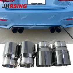 4 Pieces Exhaust tips Stainless Steel Fit Muffler Pipe stainless Muffler Tail Tips Modify for BMW F87 M2 F80 M3 F82 F83 M4
