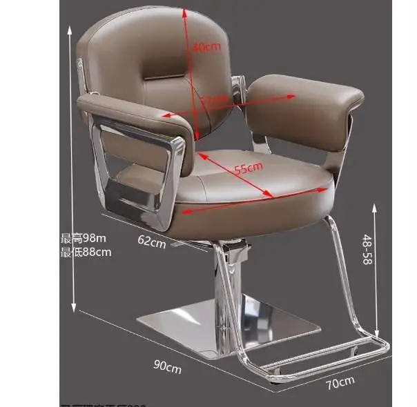 ماكياج تصفيف الشعر كرسي المهنية صالون تجميل غرفة المعيشة ماكياج التجميل كرسي دوار عالية أثاث تصفيف الشعر الفاخرة #6