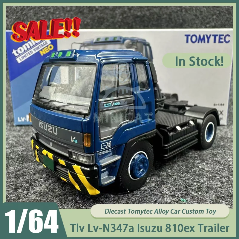 

New In Stock Tomytec 1:64 Tlv Lv-N347a Isuzu 810ex Trailer Car Alloy Miniature Diecast Isuzu 810ex Ornaments Custom Toys Kids
