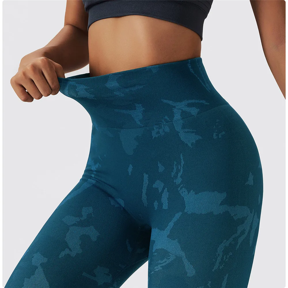 QK Seamless Camouflage Yoga Pants Gym Leggings Push Up Workout Scrunch Pant Sport Women Fitness Sports Tights Woman Sportswear