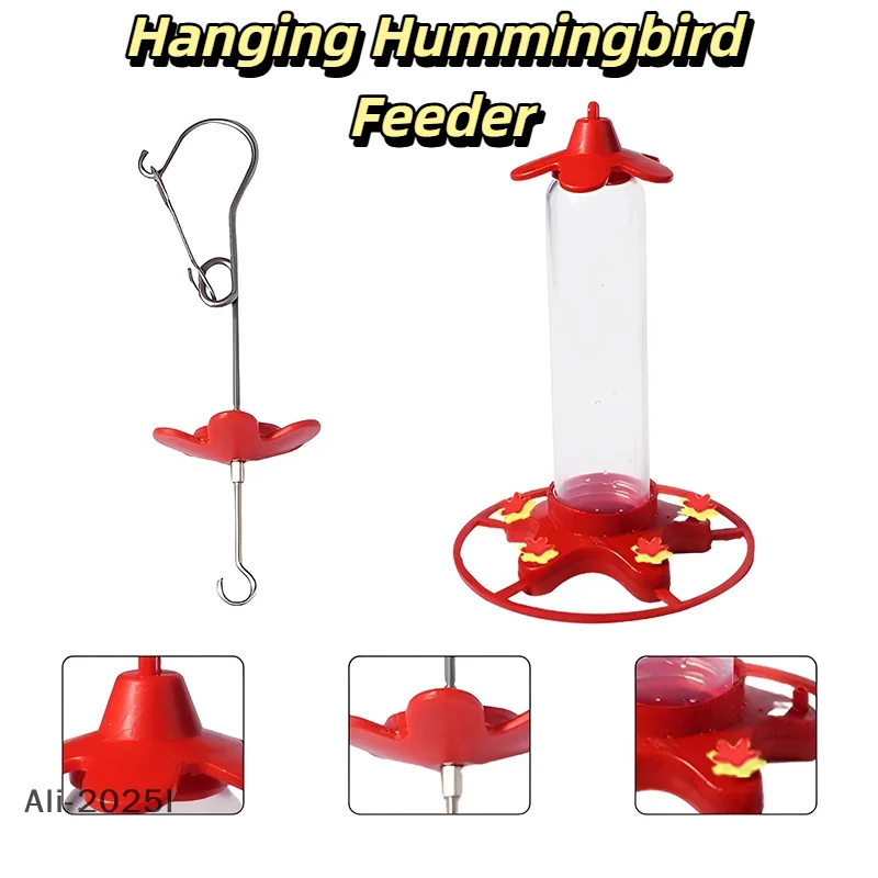 

Outdoor Bird Feeder Drinker Hanging Hummingbird Bird Feeder Anti-ants Leakproof Easy To Clean Outdoor Garden Decoration