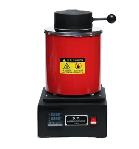 2kg Mini Portable Metal Gold and Silver  Furnace With Gra-phite Crucible for Refining Copper Aluminum Jewelry Melting Furnace