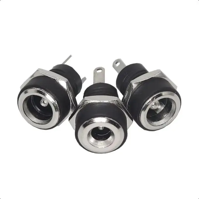 5A 30V DC Power Supply Jack Socket Female Panel Mount Connector 5.5x2.5mm Plug Adapter 2 Terminal Types 5.5x2.1 3.5x1.3mm DC022B