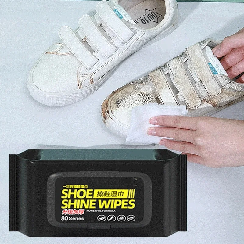 

Portable Outdoor Shoe Cleaner Wipes - Powerful Disposable Sneaker Cleaning Cloths White Shoes Cleaning Kit for On-the-Go Care