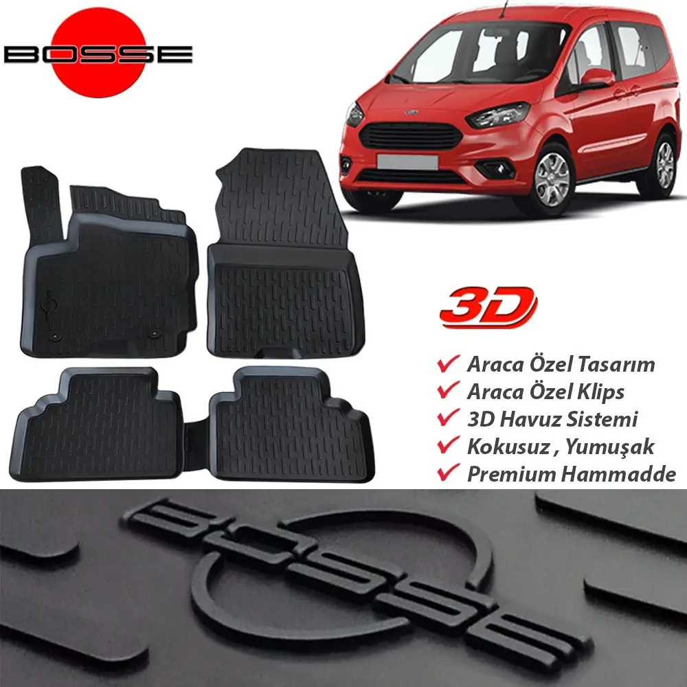 For Ford Courier Mat 3D Pool 2014 2021 BOSSE