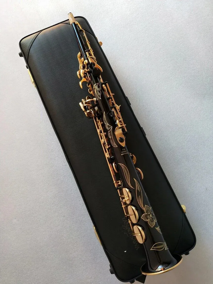 

Новый прямой саксофон-сопрано S-901, черный медный инструмент Bb, профессиональный саксофон