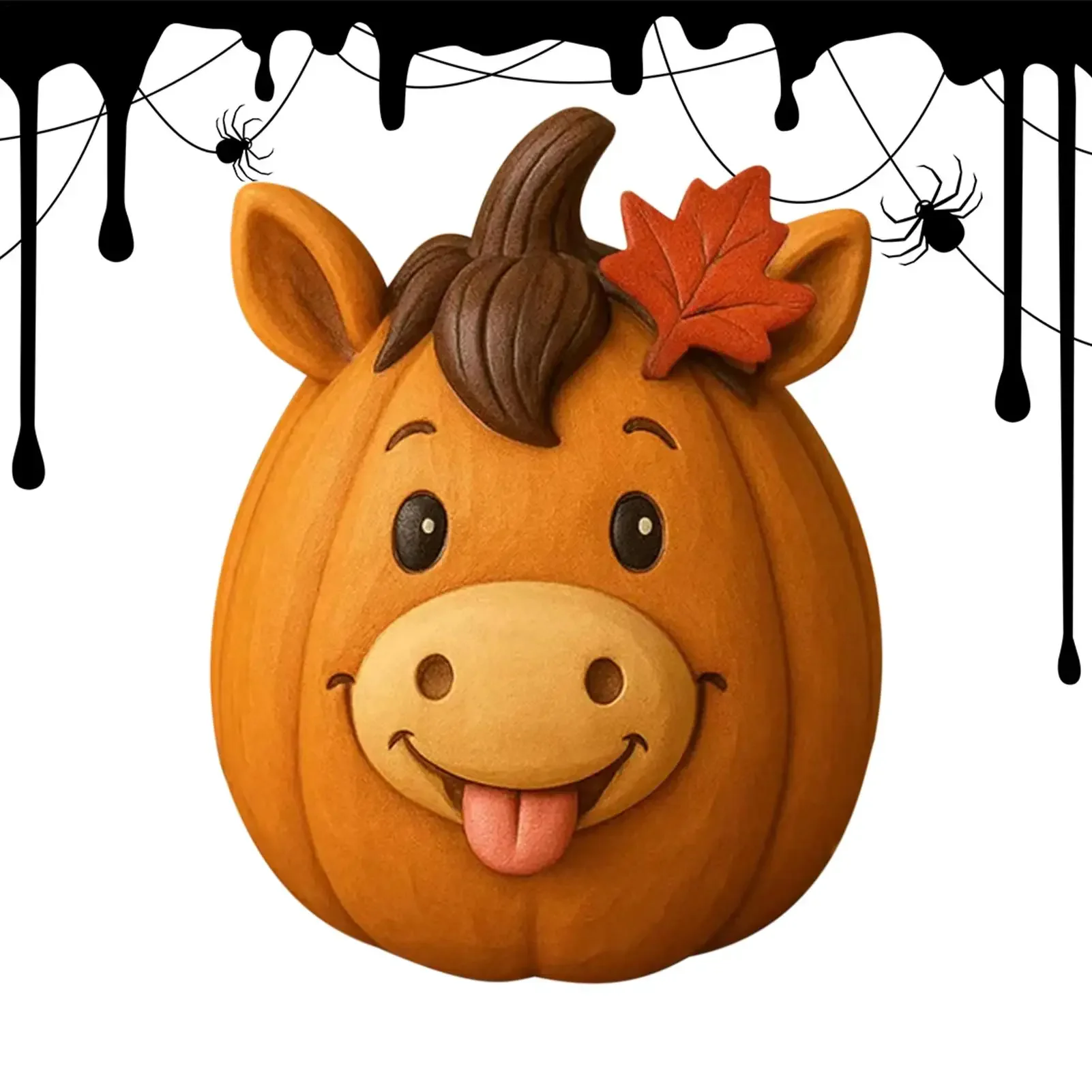 Farm Animal Pumpkin Figures Cow Duck Sheep Chicken Pumpkin Display Ornament Resin Sculpture Decoration Art For Holiday Halloween