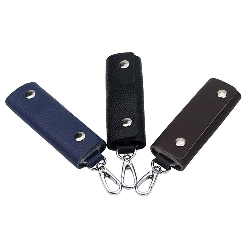 Men's Portable Genuine Leather Keychain Pouch - Fashion Zipper Pouch Bag, Multifunctional Durable Housekeeper Organizer ﻿ image 5