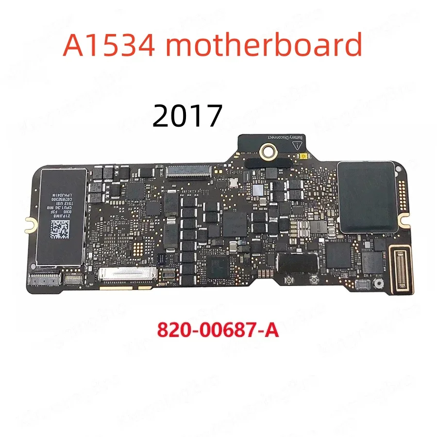 

A1534 Motherboard 820-00687-A For Macbook Retina 12" A1534 Logic Board 8GB 16GB 256GB 512GB 2017 Years