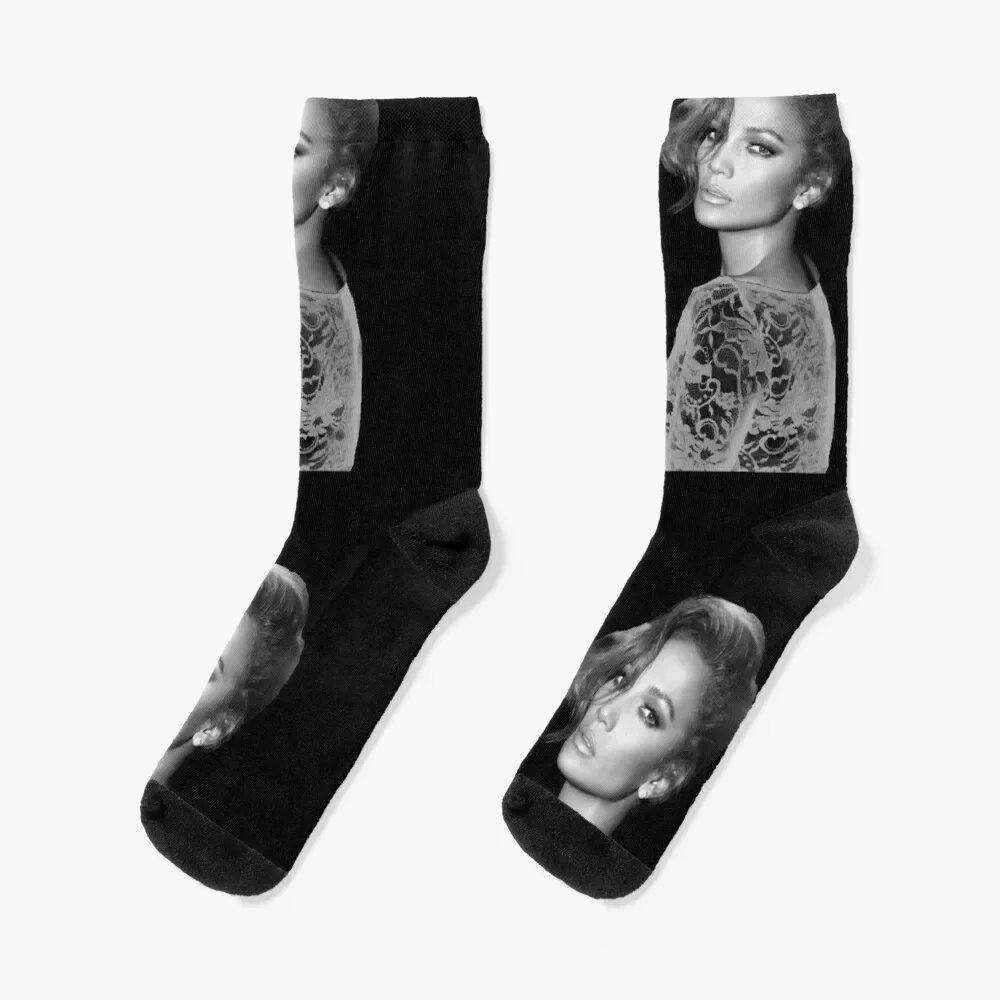 

Jennifer Lopez Celebrity Star Movie Beautiful Socks christmas gift happy Luxury Woman Socks Men's