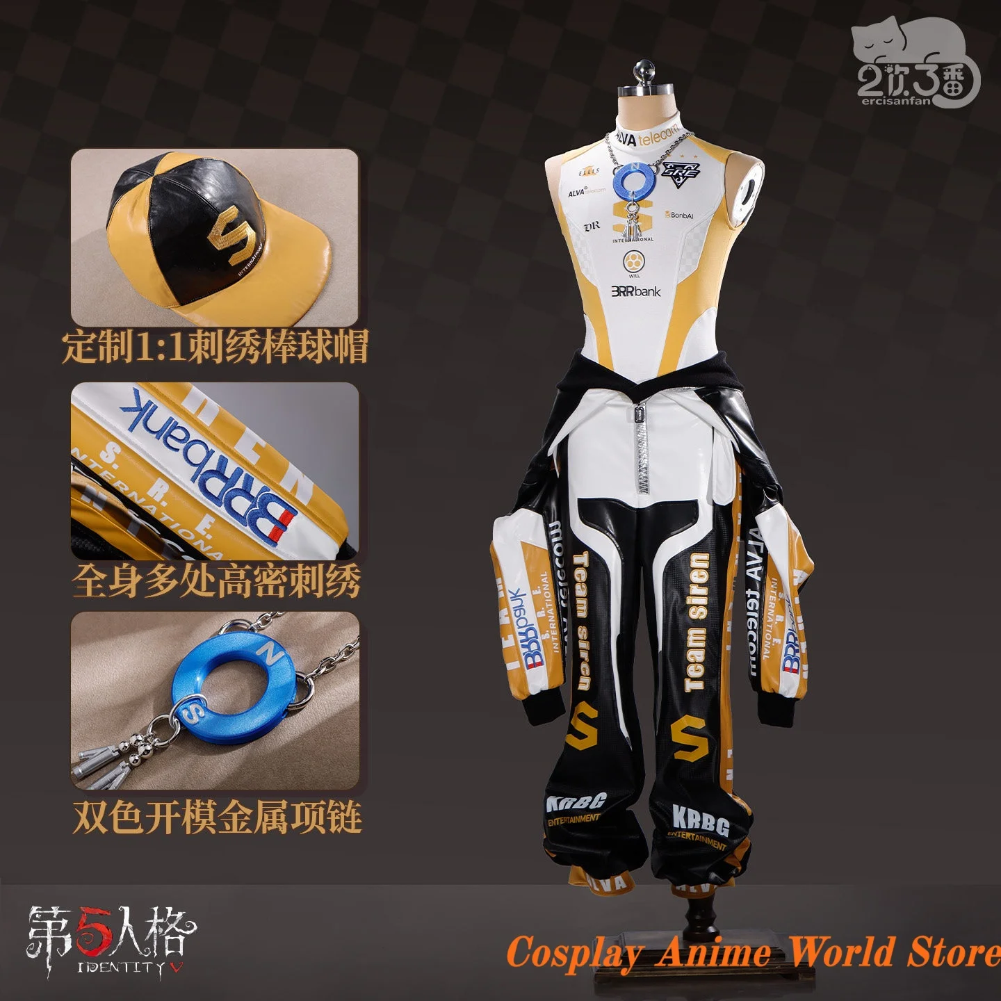 

In stock Identity V Norton Campbell Prospector Cosplay Costume Halloween Party Role Play Clothing