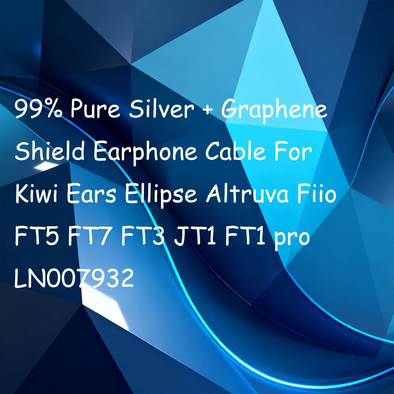 Cble d'couteurs en argent pur 99%, bouclier en graphne, pour oreilles Kiwi Ellipse Altruva Fiio FT5 FT7 FT3 JT1 FT1 pro LN007932