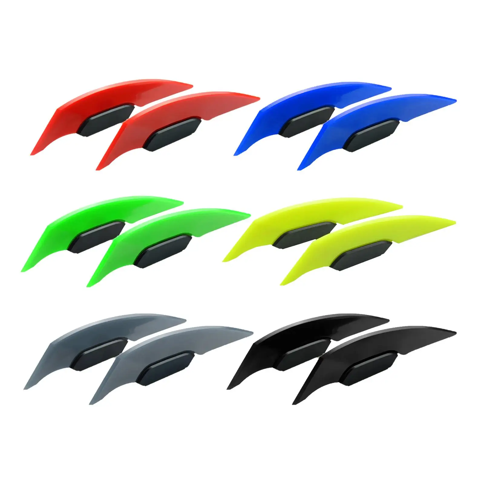 2Pieces Motorcycle Wing Spoiler Fixed Wind Wing Stickers for Motorbike