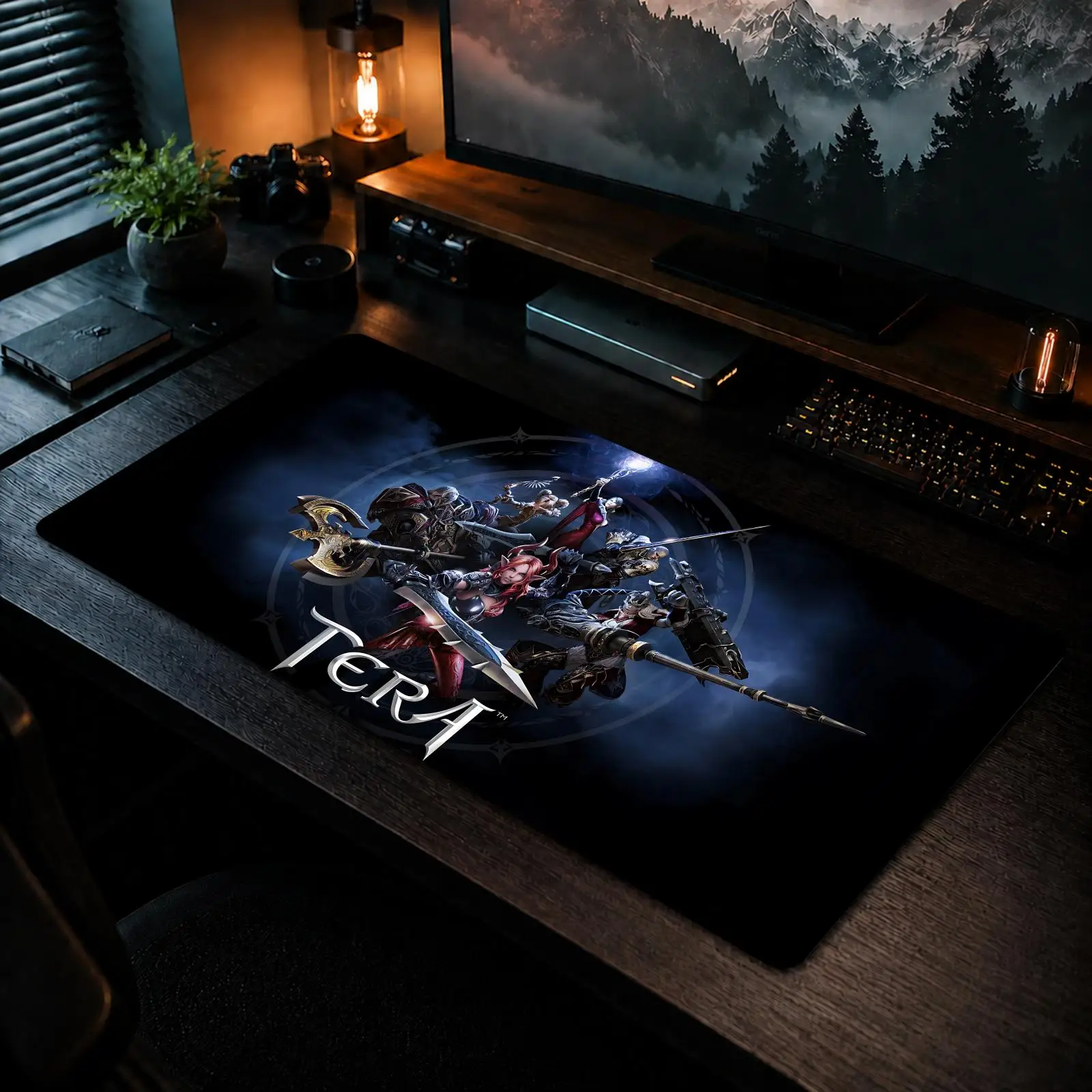 Tera Mouse Pad Gaming office Non-slip Desk Mat Diy Mousepad Large Game Keyboard overlock