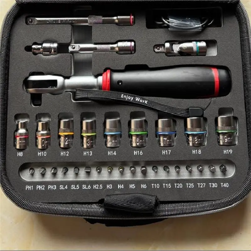 ABAE-Cordless Electric Ratchet Wrench Set Ratchet Socket Tool Kit 2 In 1 Manual & Power
