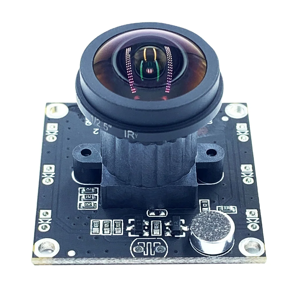 1920*1080 32*32mm  Low Lux 0.01Lux HDR 2.0MP Color USB Camera Module Support Microphone, Fisheye Lens 150 Degree Angle - view 4