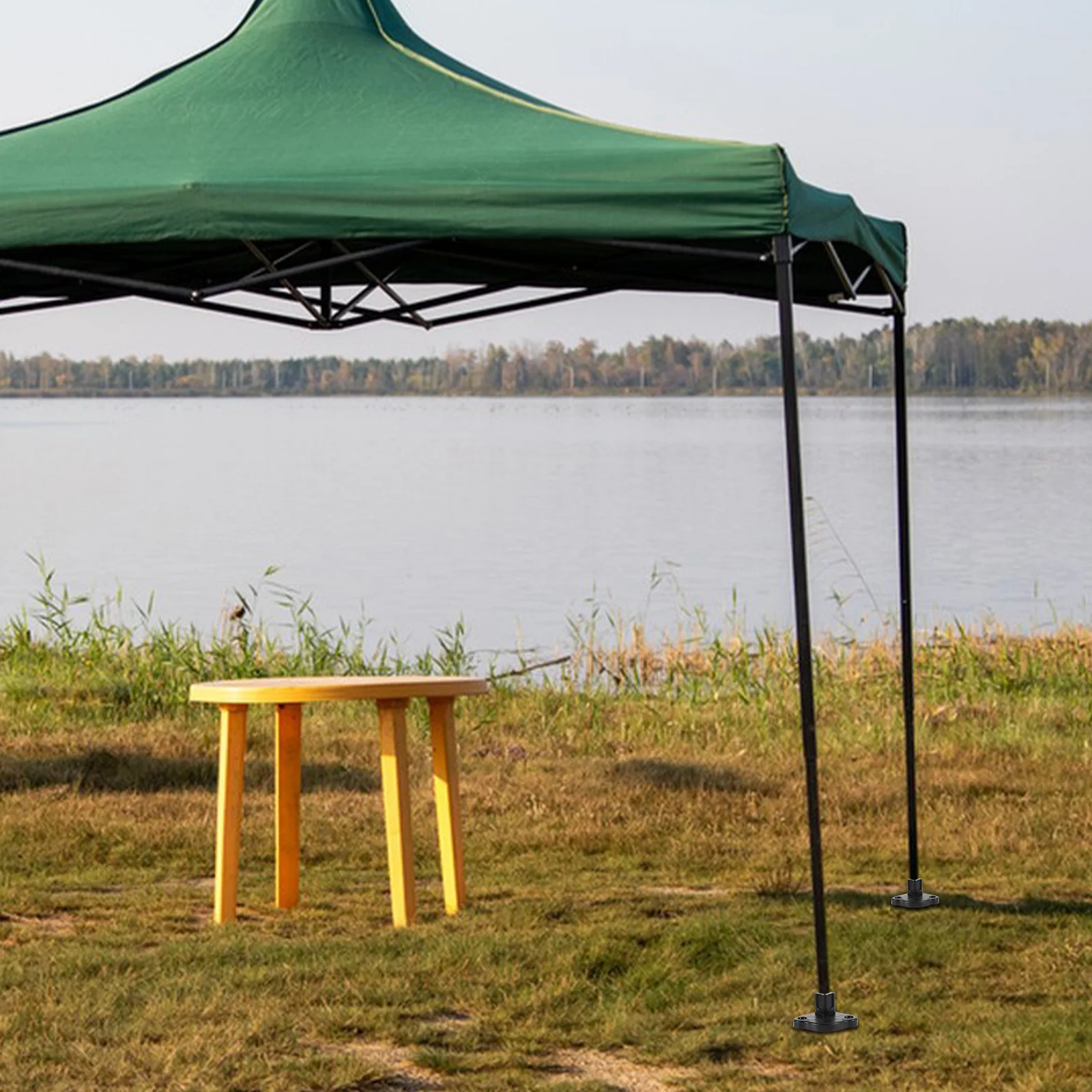 

4Pcs Tent Bottom Base Four-Legged Stable Anti-Slip Lightweight Portable Bracket Replacement Awning Support Camping Equipment