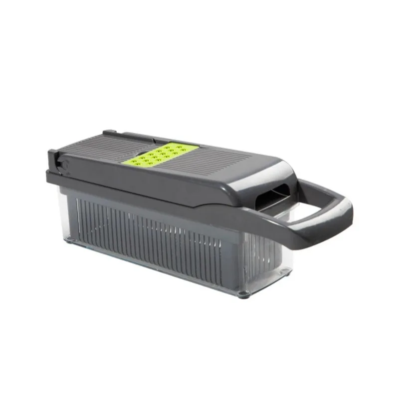 15Pcs Clear Storage Box Multi Function Vegetable Dicer Slicer Cutter Set