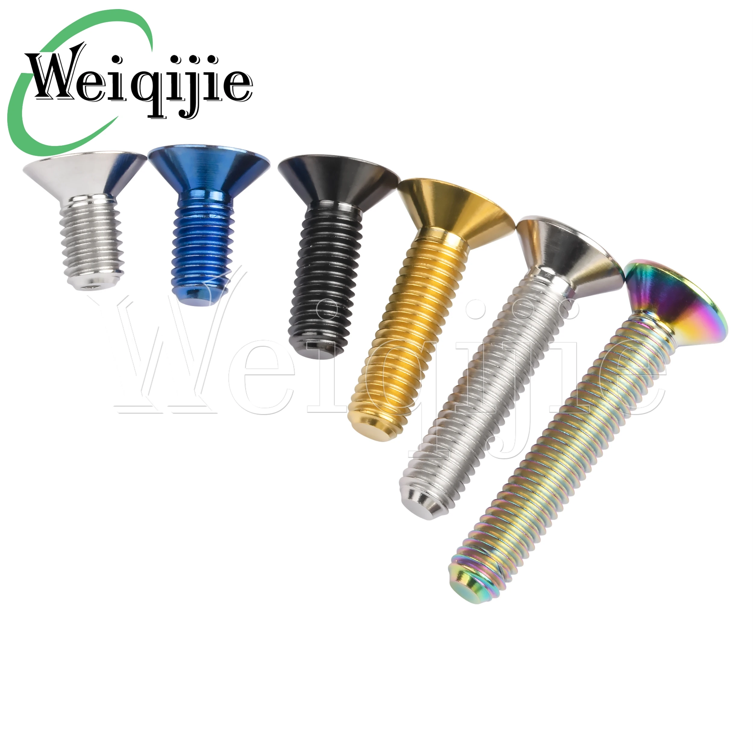 Weiqijie-Boulon en titane M3/figurine/M5, 6/8/10/12/15/18/20/25/30mm, accessoires de vélo