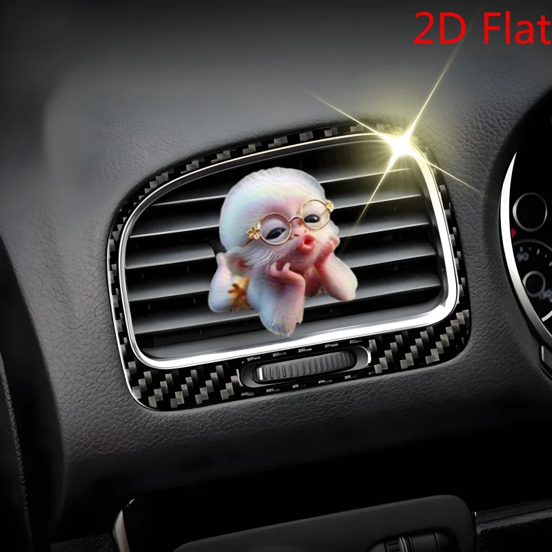 

2D Flat Car Dashboard Ornament Holiday Decoration Gifts Acrylic Car Vent Clip Air Fresheners Creative Monkey Air Freshener