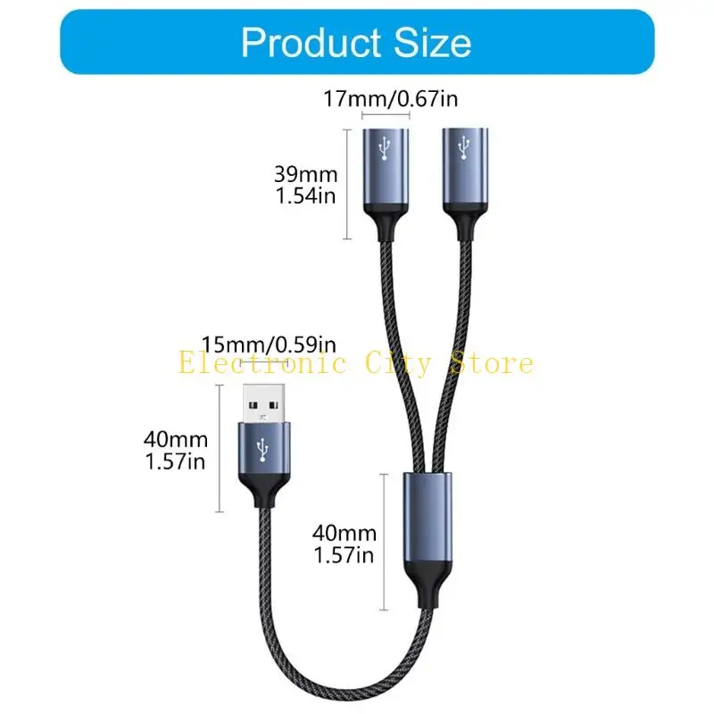 USB -Hub -Adapter -Plug -Play Fast Lade -Aluminiumlegierung für mehrere Geräte Hu8d