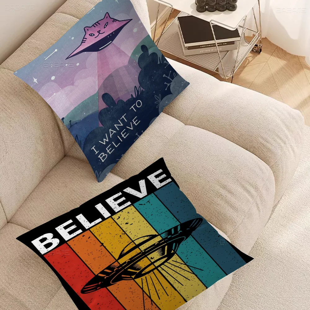 

The X-Files I Want To Believe Pillow Anime Pillow Sofa Bed Head Pillow Cover Cushion Cover 45x45 Cm Fashion