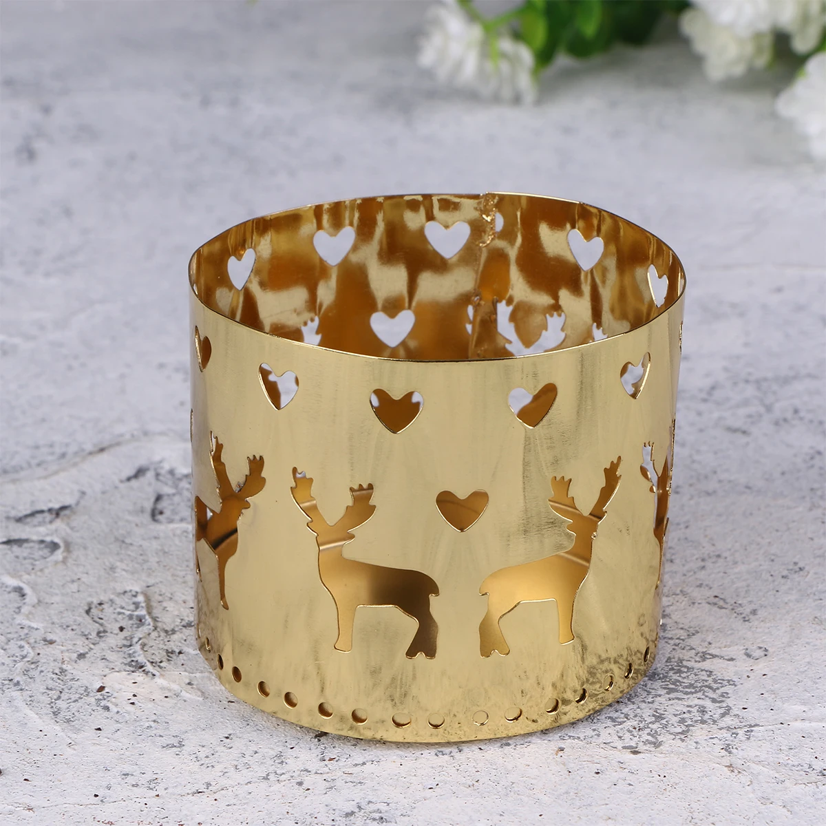 คริสต์มาส Vintage C lest Tealight St Decor วัสดุพรีเมี่ยม Hollow Design ของขวัญแต่งงานหน้าแรก