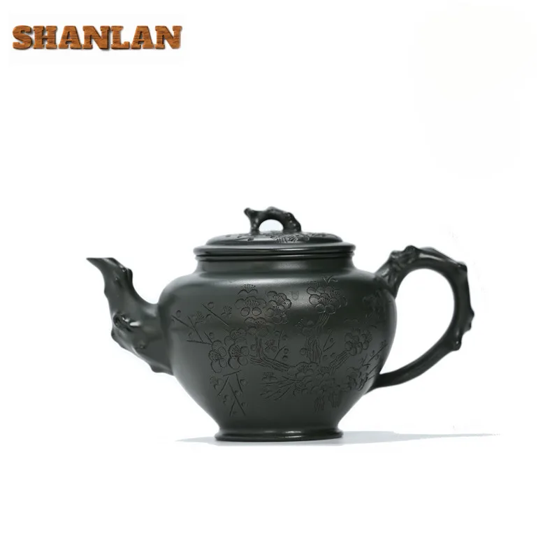 

460ML Yixing Purple Clay Teapots Handmade Bao Chun Pot Raw Ore Green Mud Tea Soaking Kettle Chinese Zisha Tea Set Cha Collection