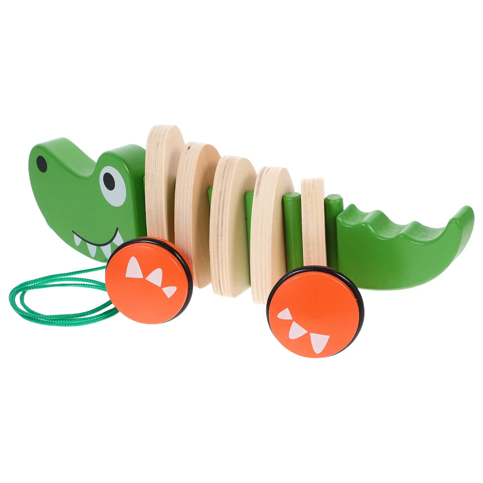 

Wooden Pull Along Car Educational Baby Toddler Walking Carrier Animal Dragging Pull Vehicle Drag Car Toy