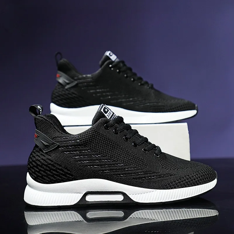 

New Plus Size 37-48 Men Shoes Spring Summer Increase 4 6 8CM Men Casual Sport Shoes Internal Height Lace-up Man Running Sneakers