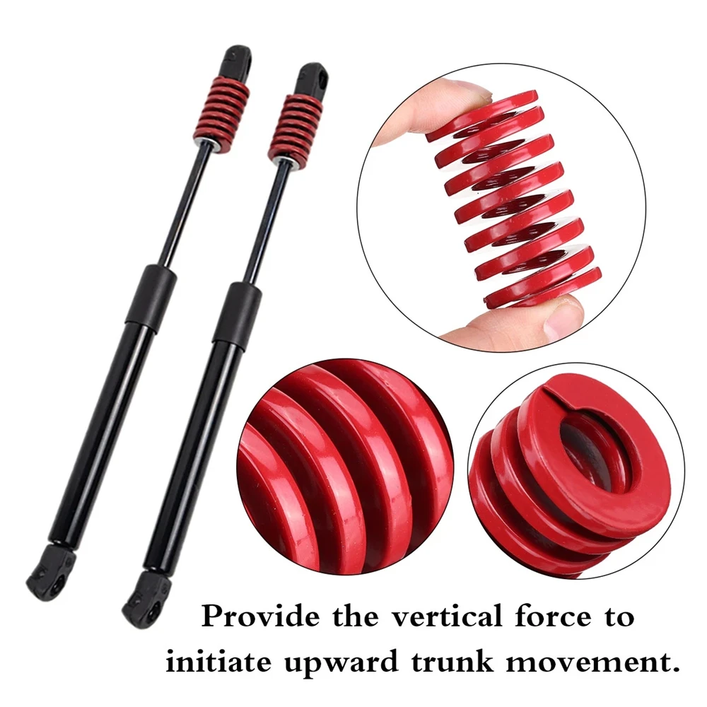 2pcs 25mm OD Spiral Stamping Compression Spring For Rear Trunk Tailgate Strut Support Left Bars Red For Tesla Model 3 2017-2021