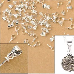 Wholesales Jewelry Making DIY Accessories 925 Silver Color Copper Clip Buckle Hook Pendant Findings & Components 5*12MM
