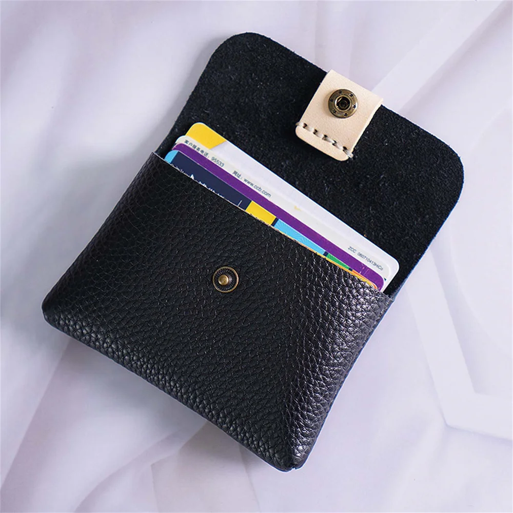 AIGUONIU Genuine Leather Card Bag Handmade Coin Purse Soft Pebbled cowhide Business Credit ID Card Holders Handbag Wholesale