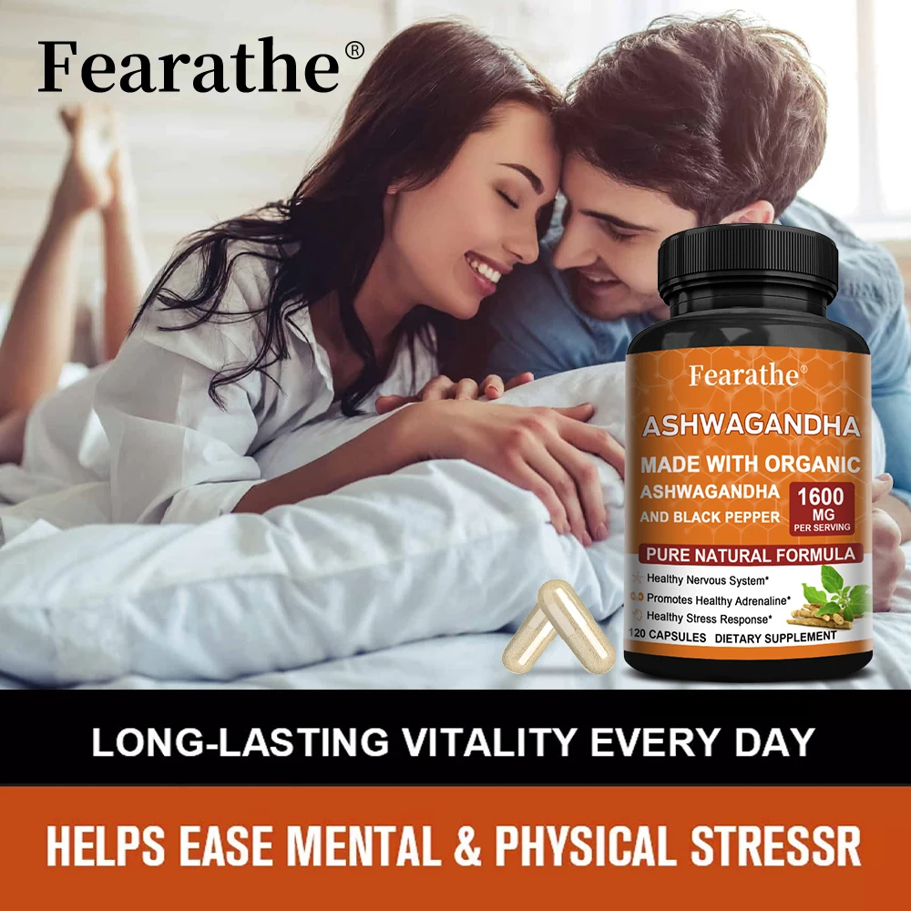 Ashwagandha for Stress Relief, Memory, Focus, Immune and Nervous System Health and Metabolism, Organic Ashwagandha Supplement