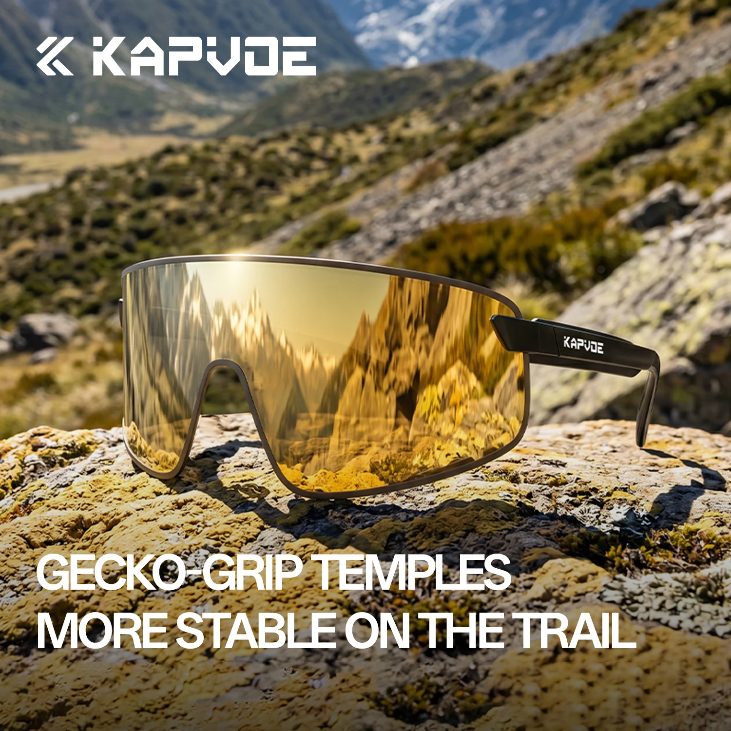

Kapvoe Hiking Sunglasses Panoramic View Cycling Glasses Outdoor UV400 Protect High Contrast Lens Running Sports Eyewear