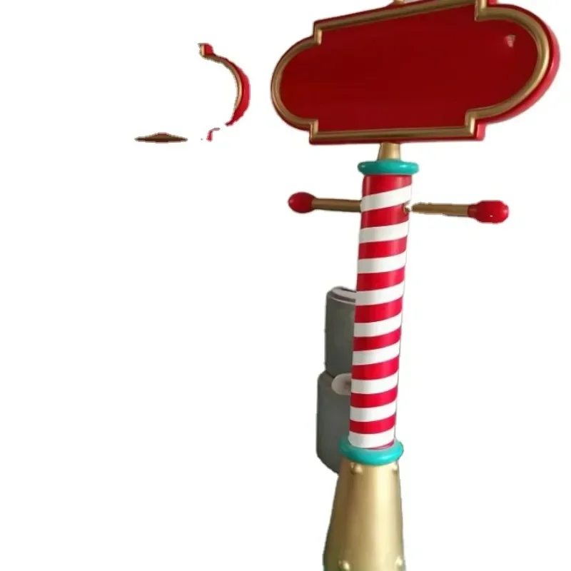 Fiberglass 3D Signpost Festive Christmas Decoration Supplies Commercial christmas sign for Indoor or Outdoor Use HOT SALES